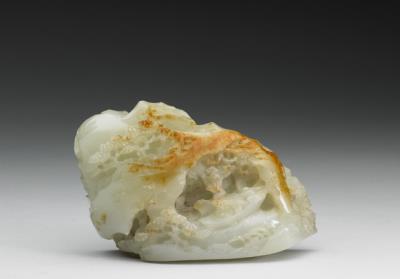 图片[2]-Jade carving in the shape of a mountain with small boat alone on a stream, Qing dynasty (1644-1911)-China Archive